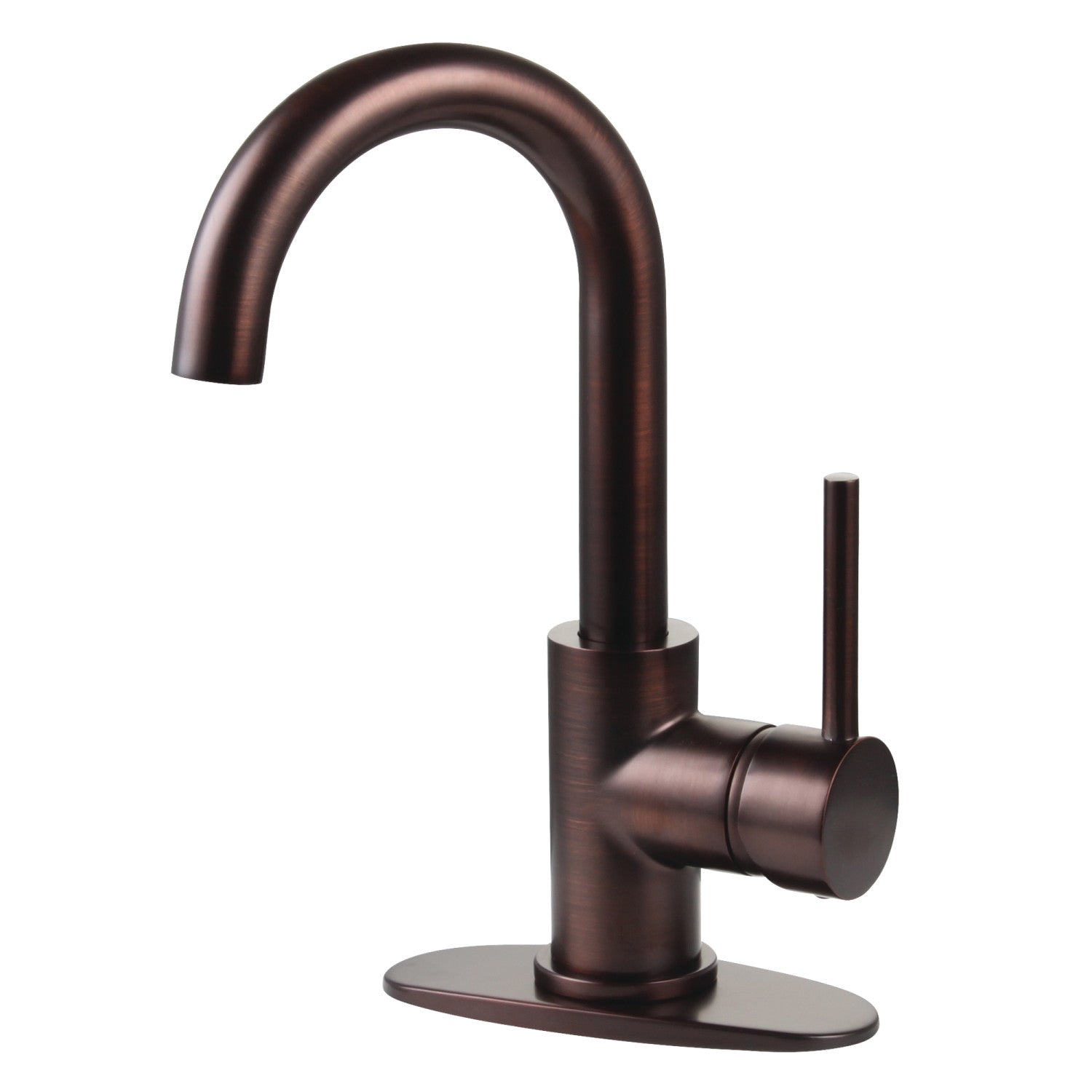 Kingston Sona LS8435DL - Concord One-Handle 1-Hole Bathroom Faucet with Deck Plate and Push Pop-Up Drain, Oil Rubbed Bronze — image 1